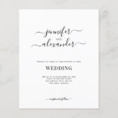 Das ganze Budget in einer kalligraphischen Hochzei (Vorderseite)