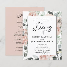 Das ganze Budget in einer kalligraphischen Rose Ho