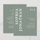 Das ganze Budget in einer kühlen Typografie-Hochze (Vorne/Hinten)