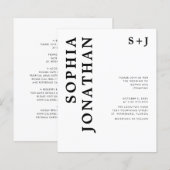 Das ganze Budget in einer kühlen Typografie-Hochze (Vorne/Hinten)