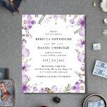 Das ganze Budget in einer Lilac-Blume für Hochzeit<br><div class="desc">Diese elegante All-in-One-Einladung aus unserer Lavendel Pressed Floral-Kollektion bietet niedliche Blume in staubigen Blautönen mit zarter Vegetation,  gepaart mit einem hochmodernen Script-Schriftart. Ideal für Frühling,  Sommer und Herbst Party!</div>