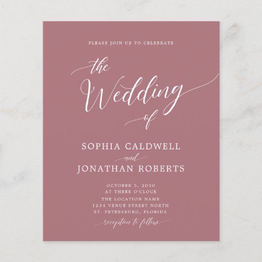 Das ganze Budget in einer Rose (Vorderseite)