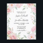 Das ganze Budget in einer Rosenhochzeit<br><div class="desc">Das Preis-Leistungs-Verhältnis ist in einem rosa Rosengrau... Unser Budget "All in One" Blumen Hochzeitseinladung bietet eine Reihe von pastellrosa Rosen und üppigen Weidengrün, die Ihren Einladungstext vor der Karte umrahmen. Die Rückseite der Karte, die von rosa Rosen am oberen und unteren Rand umgeben ist, enthält alle Details, die man normalerweise...</div>
