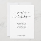 Das ganze Budget in einer schick-kalligraphischen  Einladung (Vorderseite)