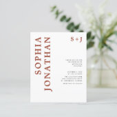 Das ganze Budget in einer Terracotta Hochzeit Einl (Stehend Vorderseite)