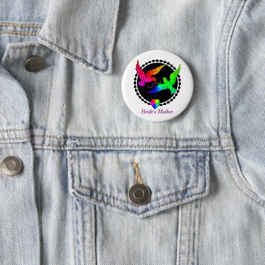 Das Ganze der Mutter der Regenbogen-lesbischen Button (Beispiel)