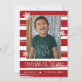 Das ganze Foto über die Weihnachtskarte lachen Einladung (Vorderseite)