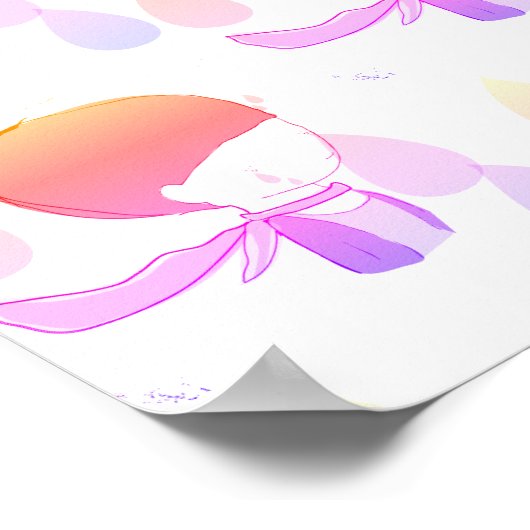 Das ganze Gefühl - in Regenbogen weinen Poster (Ecke)