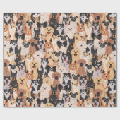 Das ganze Hunde-Wrapping-Papier Geschenkpapier (Flach)