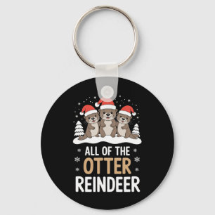 Das ganze Niedliche Weihnachtsfest der Otter-Renti Schlüsselanhänger