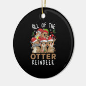 Das ganze Otter Rentier Funny Otters Weihnachten Keramik Ornament (Links)