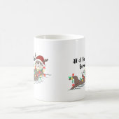 Das ganze Otter Rentier Niedlich Otter Weihnachten Kaffeetasse (Mittel)