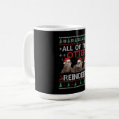 Das ganze Otter Rentier Weihnachtskraut Kaffeetasse (Vorderseite Links)