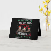 Das ganze Otter-Rentier-Weihnachtskraut Karte (Gelbe Blume)