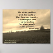 DAS GANZE PROBLEM BERTRAND RUSSELL POSTER (Vorne)