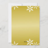 Das ganze Schneeflocken Gold Foto Feiertagskarte (Rückseite)