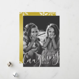 Das ganze Schneeflocken Gold Foto Feiertagskarte