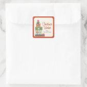 Das ganze Weihnachtsgeschenk Quadratischer Aufkleber (Tasche)