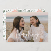 Das ganze Weiß lachen Feiertagskarte (Vorne/Hinten)