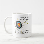 Das ganze Ziel - Bogenschießen Kaffeetasse (Links)