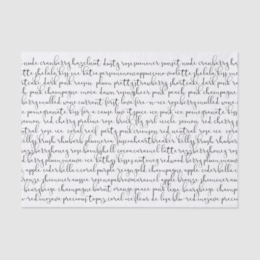 Das ganzes Farblippenstift-Seidenpapier Seidenpapier (Vorderseite)