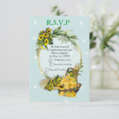 Das Garden-Party RSVP Karte (Stehend Vorderseite)