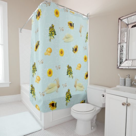 Das Garden-Party Wiederholen Design Duschvorhang (Beispiel)