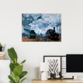 Das Gare Saint-Lazare von Claude Monet Poster (Heimbüro)