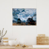 Das Gare Saint-Lazare von Claude Monet Poster (Küche)