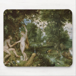 Das Garten Eden mit dem Fall des Mannes, c.1615 Mousepad