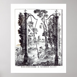 Das Garten-Schwingen in Rambouillet, von Poster