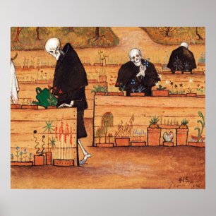 Das Gartenbild von Hugo Simberg Poster