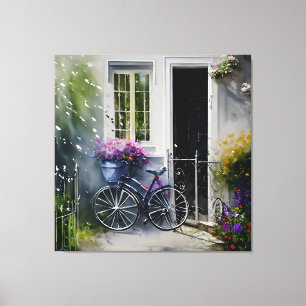 Das Gartenfahrrad Leinwanddruck