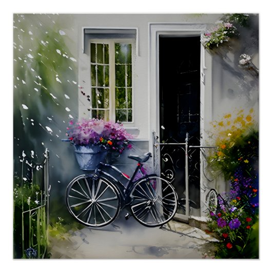 Das Gartenfahrrad Poster (Vorderseite)