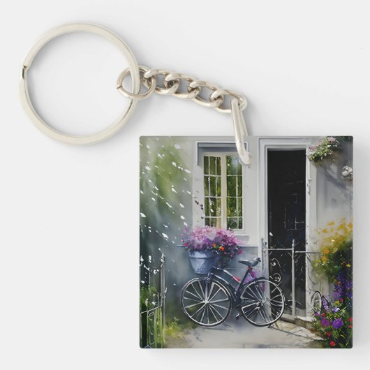 Das Gartenfahrrad Schlüsselanhänger (Vorderseite)