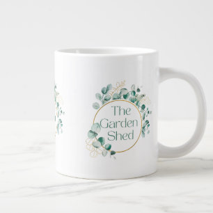 Das Gartenhäuschen Kaffee, Botanische Grünpflanzen Jumbo-Tasse