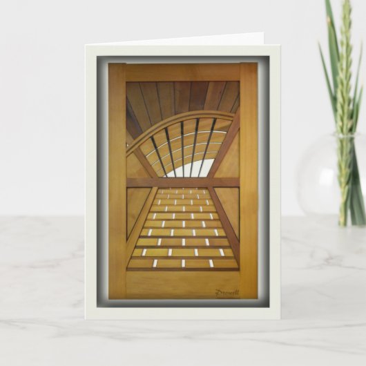 Das Gartentor#211 Prowell Holzarbeit Karte (Vorderseite)