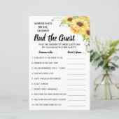 Das Gästebuch-Brautparty auf Englisch finden (Stehend Vorderseite)