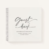 Das Gästebuch ist sehr modern Notizblock (Vorderseite)