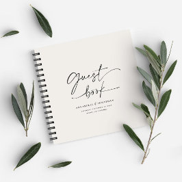 Das Gästebuch ist sehr modern Notizblock