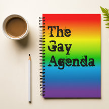 Das Gay Agenda Rainbow Gradient-Notebook