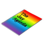 Das Gay Agenda Rainbow Gradient-Notebook Notizblock (Linke Seite)