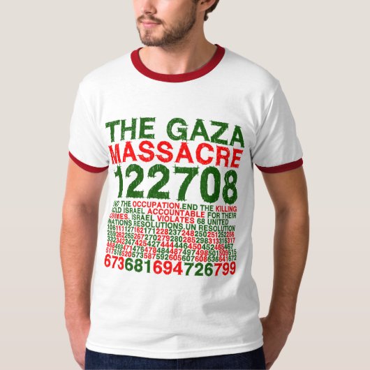 Das Gaza-Massaker T-Shirt (Vorderseite)