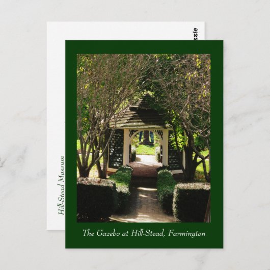Das Gazebo auf der Hill-Stead Postkarte (Vorne/Hinten)