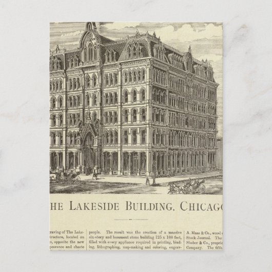 Das Gebäude am See, Chicago Postkarte (Vorderseite)