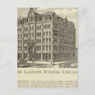 Das Gebäude am See, Chicago Postkarte