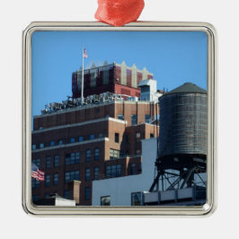 Das Gebäude der alten Hafenbehörde Silbernes Ornament