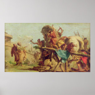 Das Gebäude des Trojan Horse, c.1760 Poster