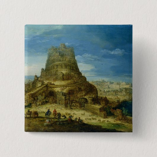 Das Gebäude des Turms von Babel Button (Vorderseite)