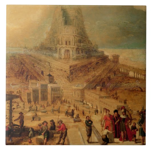Das Gebäude des Turms von Babel (Platte) Fliese (Vorderseite)